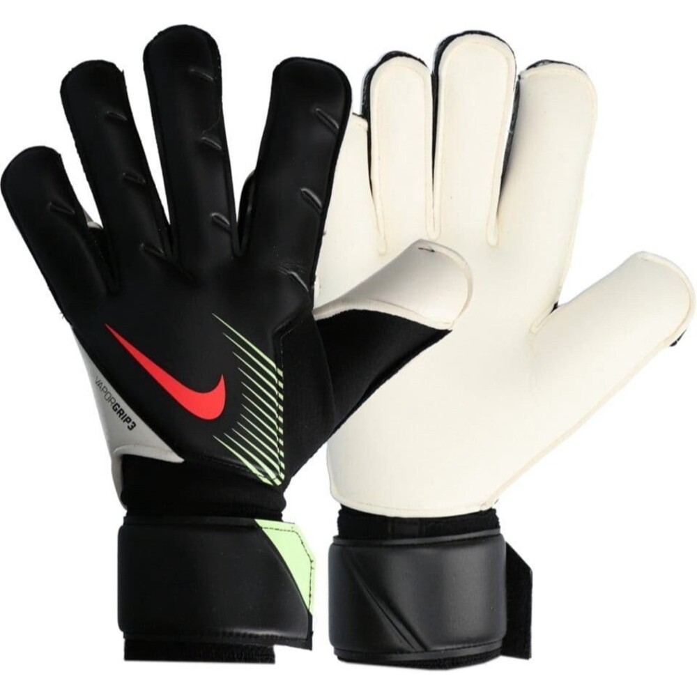 Nike Vapor Grip3 Size 9.5 Promo Black Red Green Goalkeeper Gloves